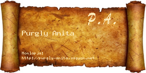 Purgly Anita névjegykártya